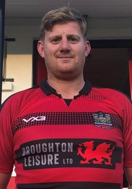 Dan Colley - another two tries for Tenby United Dan Colley - another two tries for Tenby United